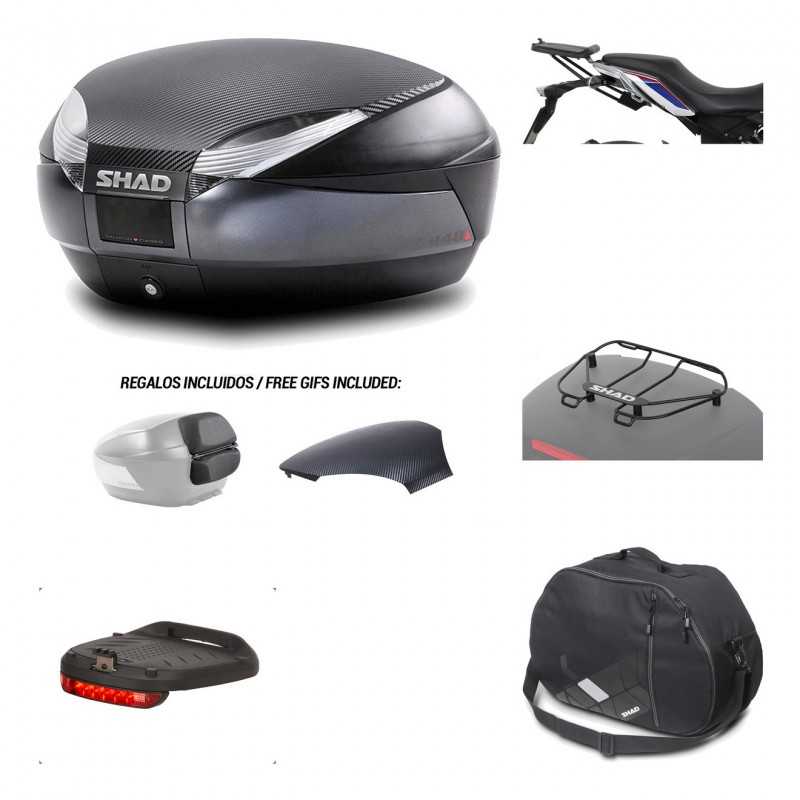 SHAD Baul trasero + herraje montaje accesorios SH48 KIT-181646