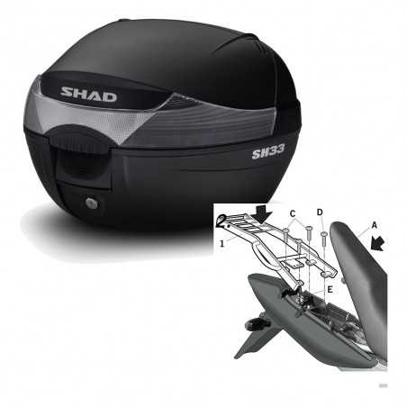 SHAD Baul trasero + herraje montaje SH33 SH 33 KIT-182053