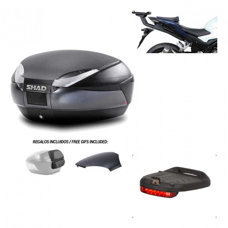 SHAD Baul trasero + herraje montaje luz de freno SH48 KIT-181752