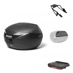 SHAD Baul trasero + herraje montaje accesorios SH39 SH 39 carbono carbonlook KIT-182003