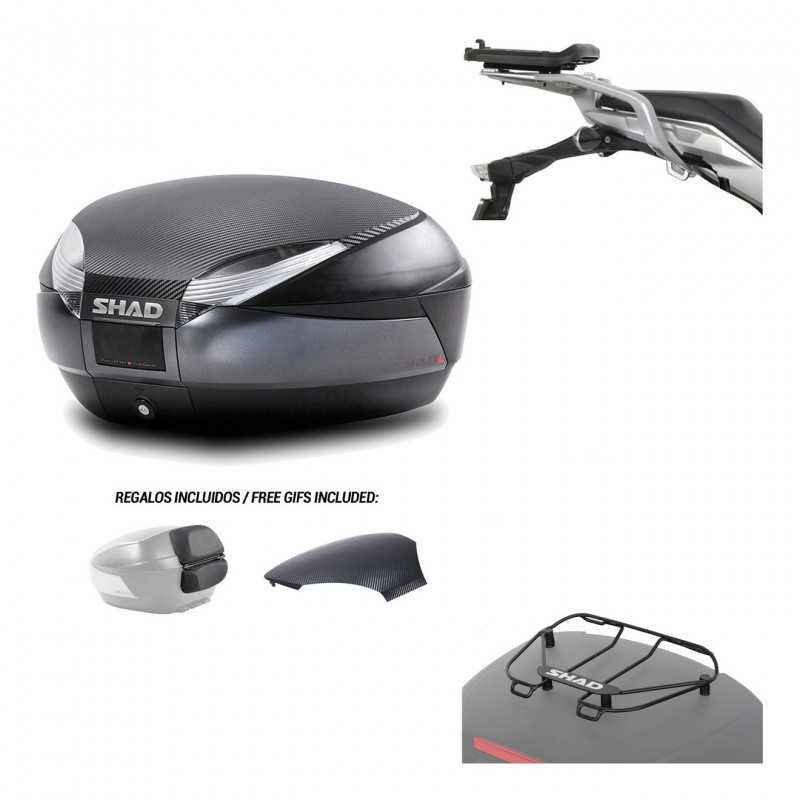 SHAD Baul trasero + herraje montaje parrilla portabultos superior SH48 KIT-181651
