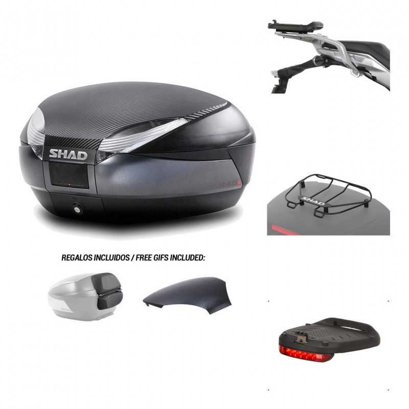 SHAD Baul trasero + herraje montaje accesorios SH48 KIT-181652