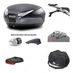 SHAD Baul trasero + herraje montaje accesorios SH48 KIT-181654