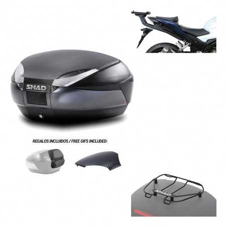 SHAD Baul trasero + herraje montaje parrilla portabultos superior SH48 KIT-181755