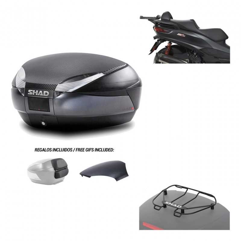 SHAD Baul trasero + herraje montaje parrilla portabultos superior SH48 KIT-181707