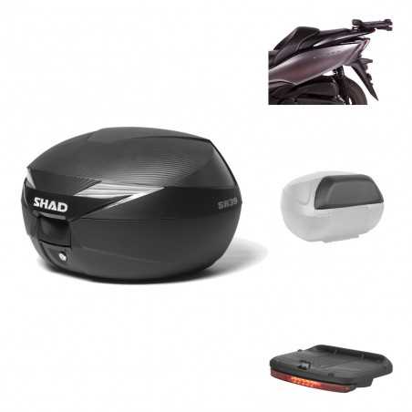 SHAD Baul trasero + herraje montaje accesorios SH39 SH 39 carbono carbonlook KIT-182006