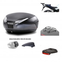 SHAD Baul trasero + herraje montaje accesorios SH48 KIT-181756