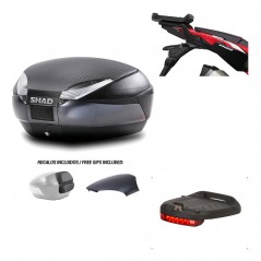 SHAD Baul trasero + herraje montaje luz de freno SH48 KIT-181856