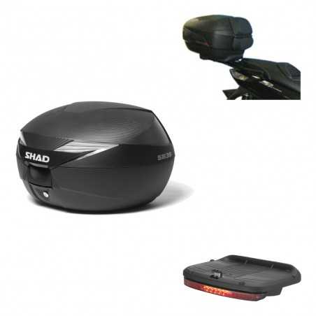 SHAD Baul trasero + herraje montaje luz de freno SH39 SH 39 carbono carbonlook KIT-182011