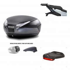 SHAD Baul trasero + herraje montaje luz de freno SH48 KIT-181760