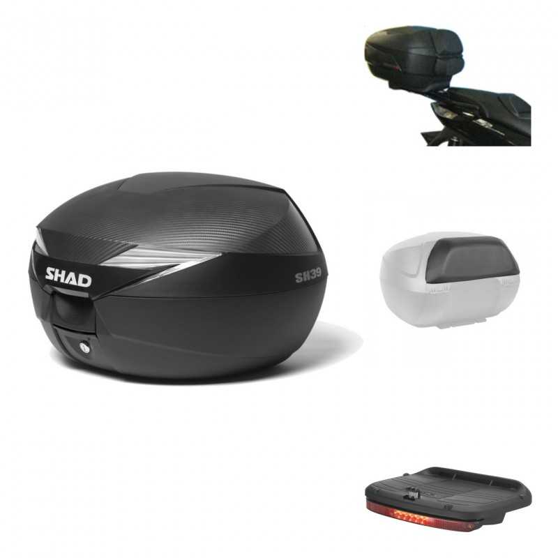 SHAD Baul trasero + herraje montaje accesorios SH39 SH 39 carbono carbonlook KIT-182012