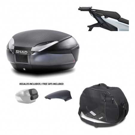 SHAD Baul trasero + herraje montaje bolsa interna SH48 KIT-181761