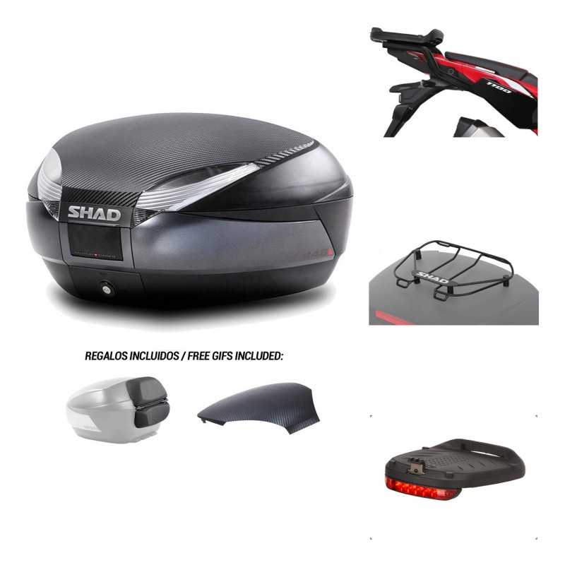 SHAD Baul trasero + herraje montaje accesorios SH48 KIT-181860