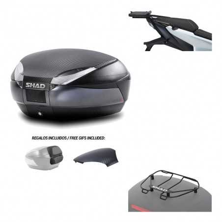 SHAD Baul trasero + herraje montaje parrilla portabultos superior SH48 KIT-181763