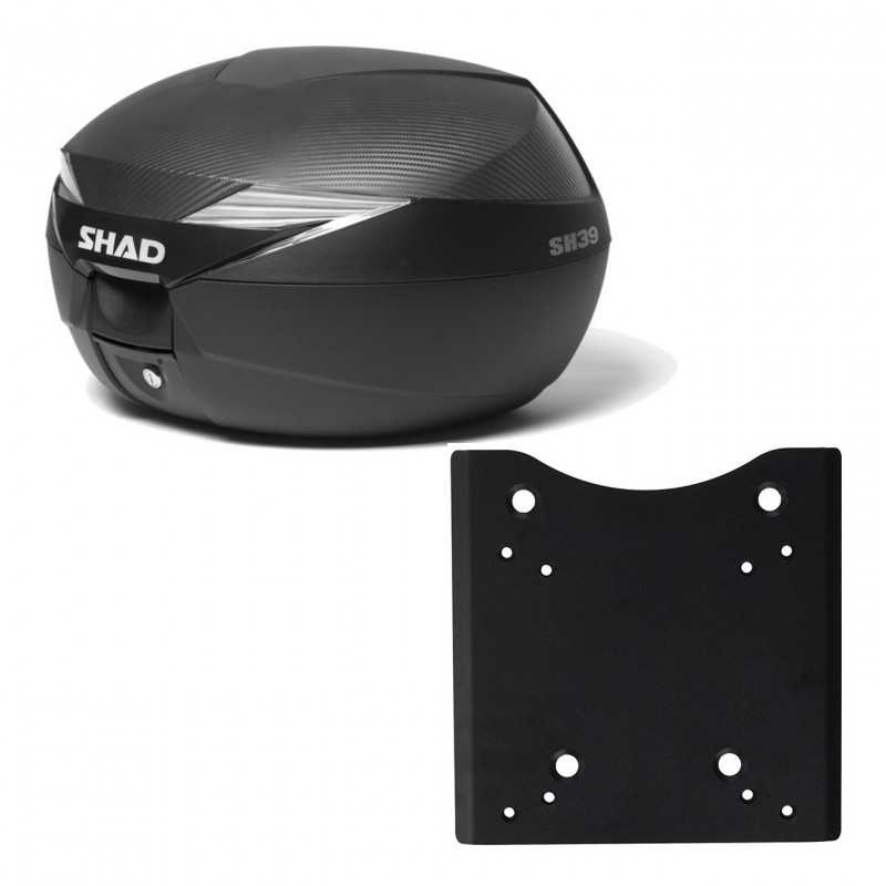 SHAD Baul trasero + herraje montaje SH39 SH 39 carbono carbonlook KIT-182017