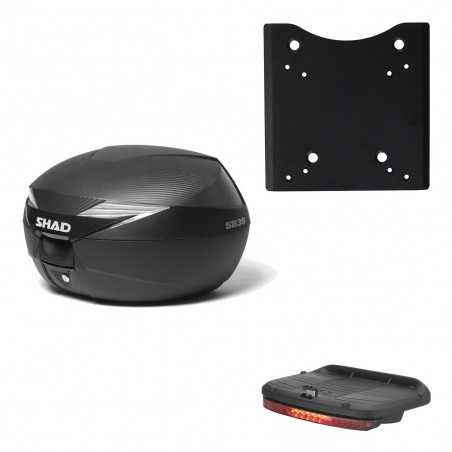 SHAD Baul trasero + herraje montaje luz de freno SH39 SH 39 carbono carbonlook KIT-182018