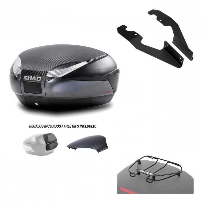 SHAD Baul trasero + herraje montaje parrilla portabultos superior SH48 KIT-181915