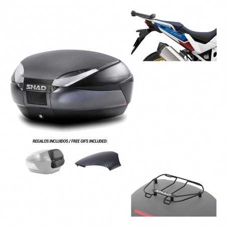 SHAD Baul trasero + herraje montaje parrilla portabultos superior SH48 KIT-181867