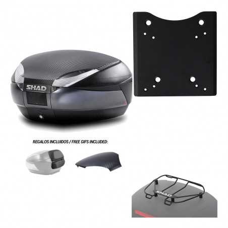SHAD Baul trasero + herraje montaje parrilla portabultos superior SH48 KIT-181919