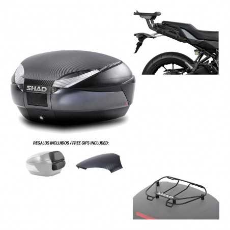 SHAD Baul trasero + herraje montaje parrilla portabultos superior SH48 KIT-181819