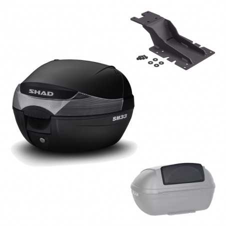 SHAD Baul trasero + herraje montaje respaldo de pasajero SH33 SH 33 KIT-182172