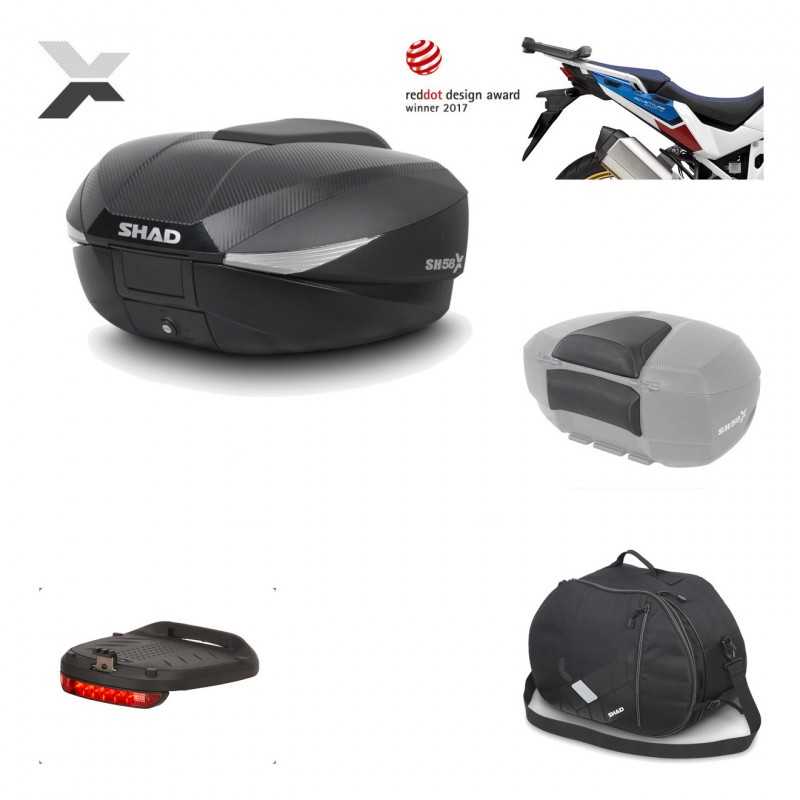 SHAD Baul trasero + herraje montaje accesorios SH58X KIT-182526
