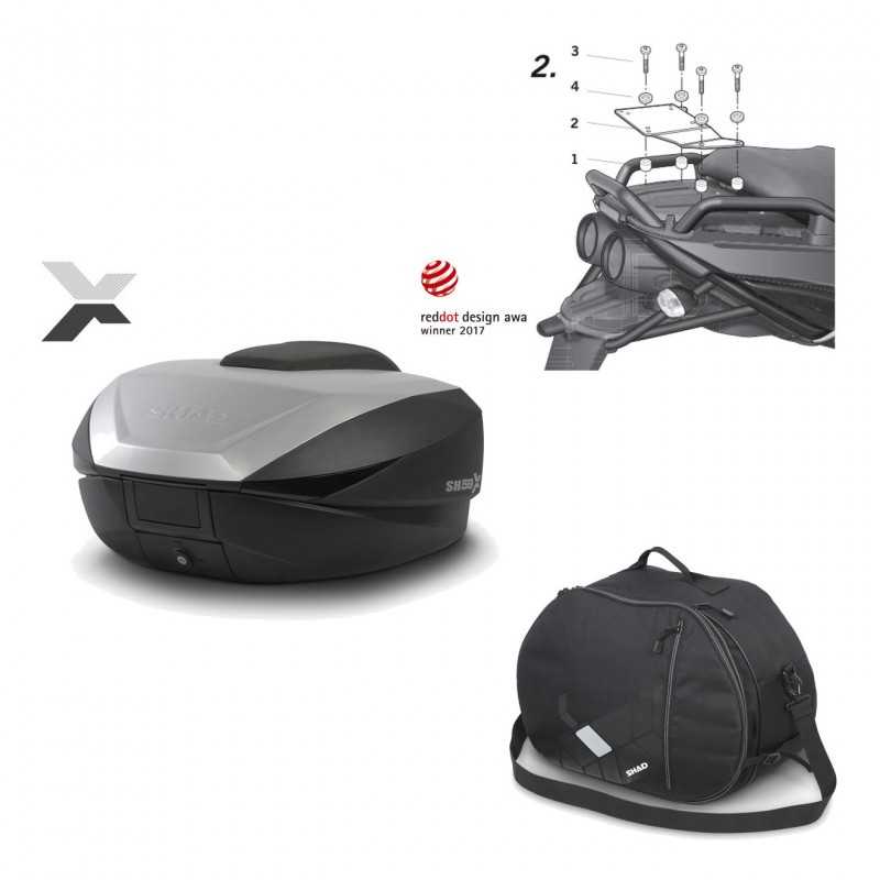 Back trunk + big top fitting + internal bag  SH59X ALU
