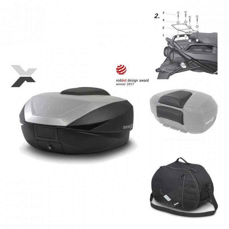 Rear trunk + mounting hardware + accessories  SH59X ALU