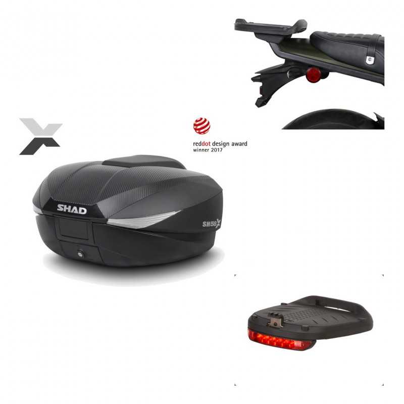 SHAD Baul trasero + herraje montaje luz de freno SH58X KIT-182344