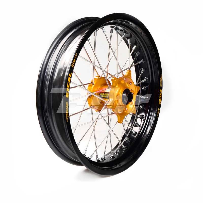 HAAN WHEELS Rueda completa aro negro 17-3,50 buje oro 1 15006/3/2 61780