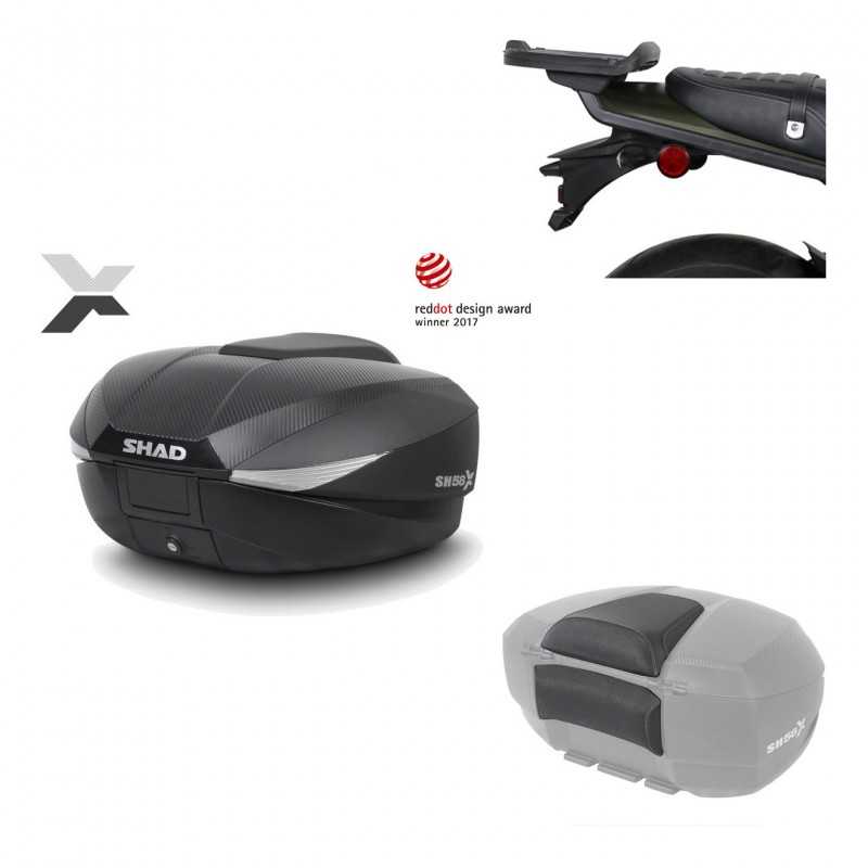 SHAD Baul trasero + herraje montaje respaldo de pasajero SH58X KIT-182347