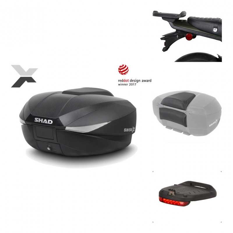 SHAD Baul trasero + herraje montaje accesorios SH58X KIT-182348