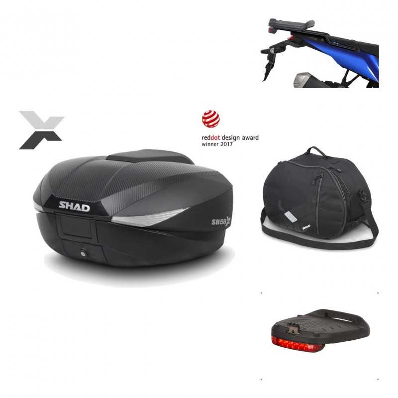 Rear trunk + mounting hardware + accessories  SH58X