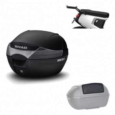 SHAD Baul trasero + herraje montaje respaldo de pasajero SH33 SH 33 KIT-182200