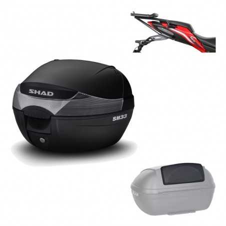 SHAD Baul trasero + herraje montaje respaldo de pasajero SH33 SH 33 KIT-182156