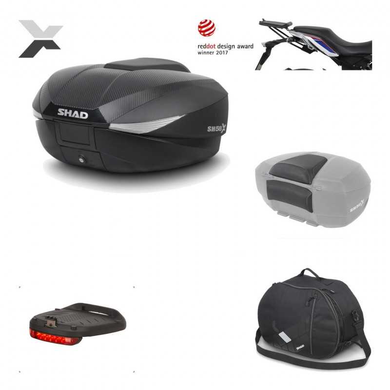 SHAD Baul trasero + herraje montaje accesorios SH58X KIT-182302