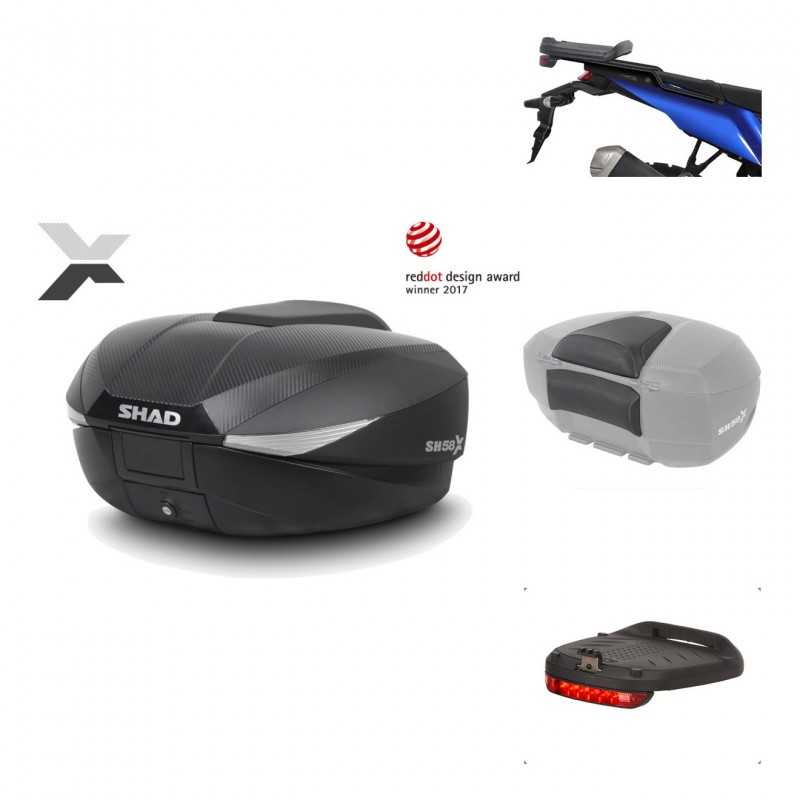 SHAD Baul trasero + herraje montaje accesorios SH58X KIT-182548