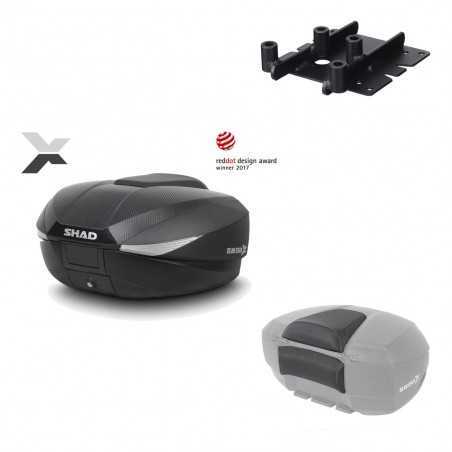 SHAD Baul trasero + herraje montaje respaldo de pasajero SH58X KIT-182254
