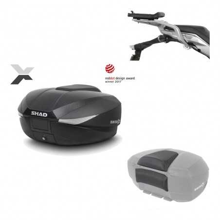 SHAD Baul trasero + herraje montaje respaldo de pasajero SH58X KIT-182307