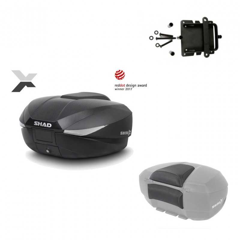 SHAD Baul trasero + herraje montaje respaldo de pasajero SH58X KIT-182255