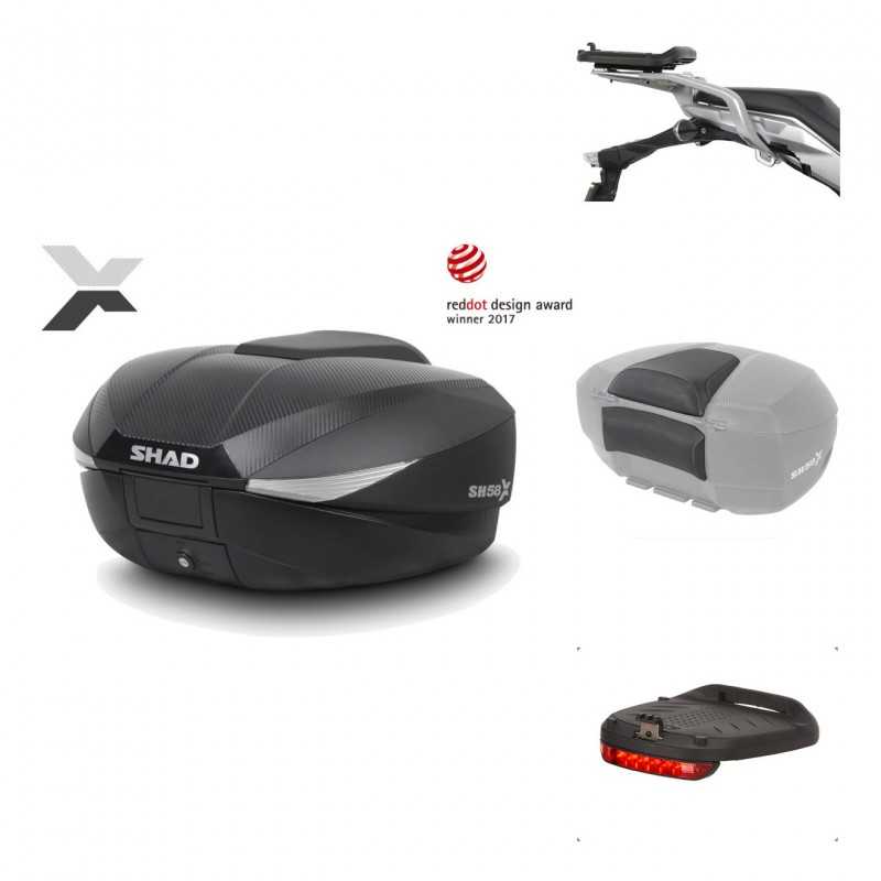 Rear trunk + mounting hardware + accessories  SH58X