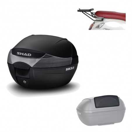 SHAD Baul trasero + herraje montaje respaldo de pasajero SH33 SH 33 KIT-182164