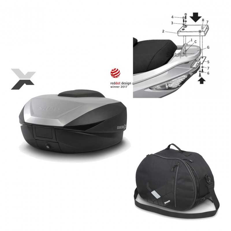 Back trunk + big top fitting + internal bag  SH59X ALU
