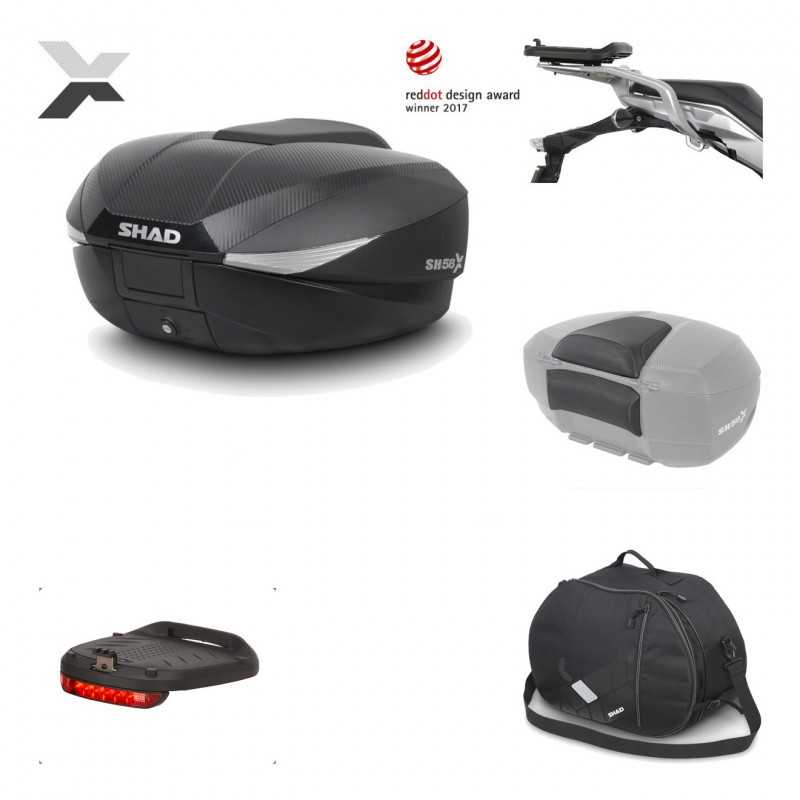 SHAD Baul trasero + herraje montaje accesorios SH58X KIT-182310