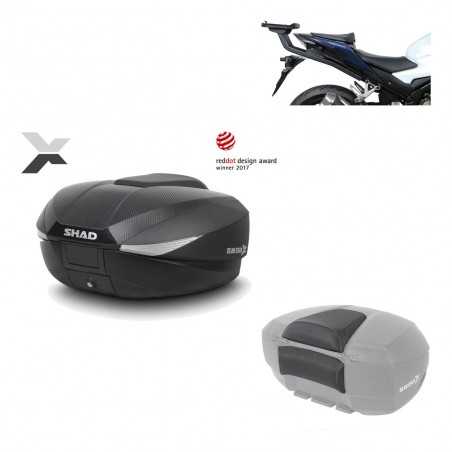 SHAD Baul trasero + herraje montaje respaldo de pasajero SH58X KIT-182411