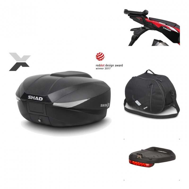 Rear trunk + mounting hardware + accessories  SH58X