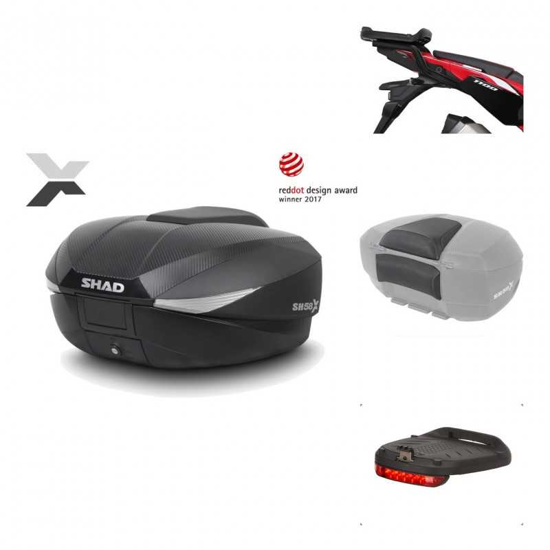 Rear trunk + mounting hardware + accessories  SH58X