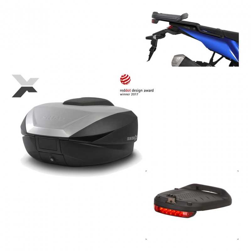 SHAD Baul trasero + herraje montaje luz de freno SH59X ALU KIT-182921