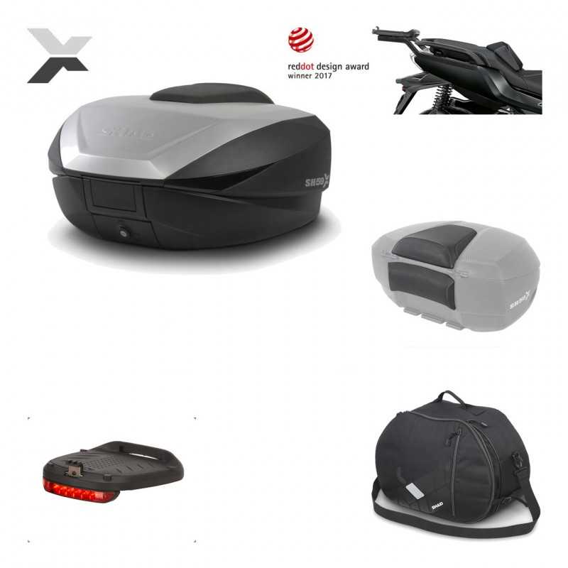 SHAD Baul trasero + herraje montaje accesorios SH59X ALU KIT-182871