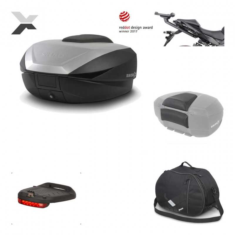 Rear trunk + mounting hardware + accessories  SH59X ALU